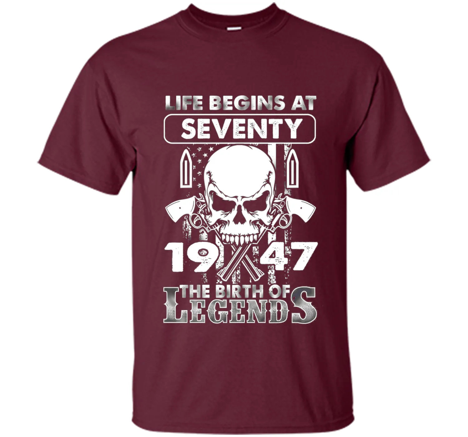 70th Birthday Gifts 1947 The Birth Of Legends T-Shirt t-shirt