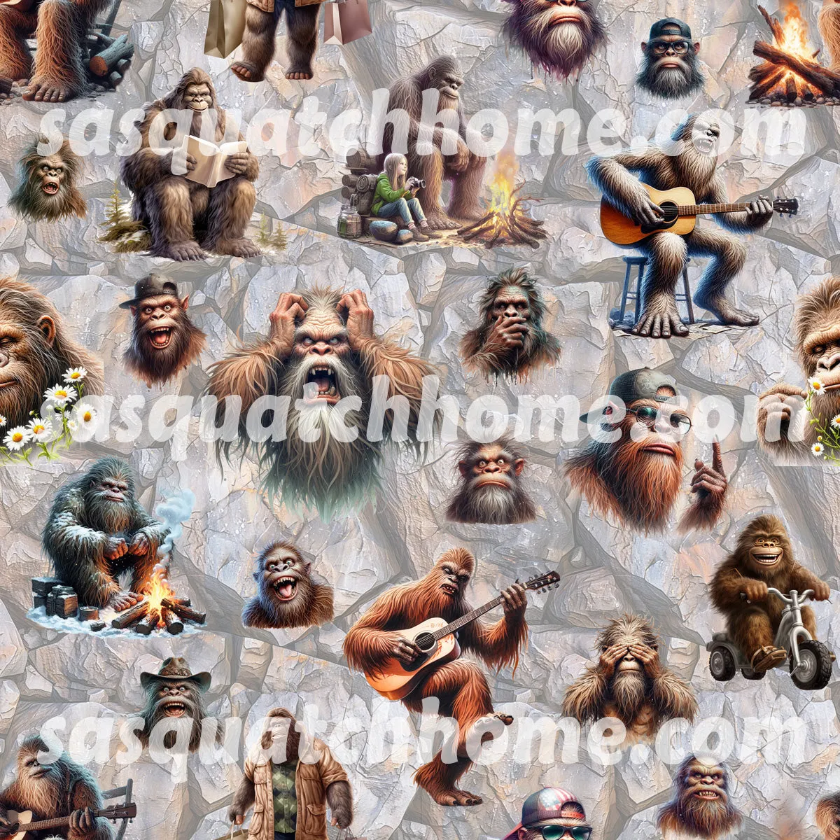 Adult Hair Cutting Cape - 19 Bigfoot / Sasquatch Designs - Valentine, St Patrick, Christmas, cowboy