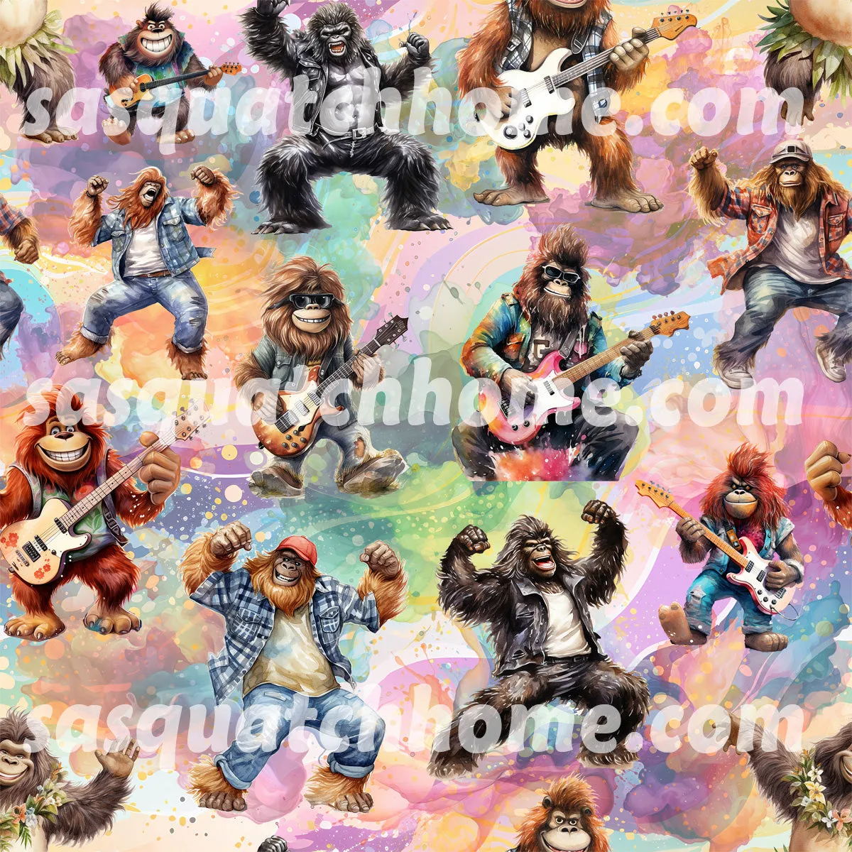 Adult Hair Cutting Cape - 19 Bigfoot / Sasquatch Designs - Valentine, St Patrick, Christmas, cowboy