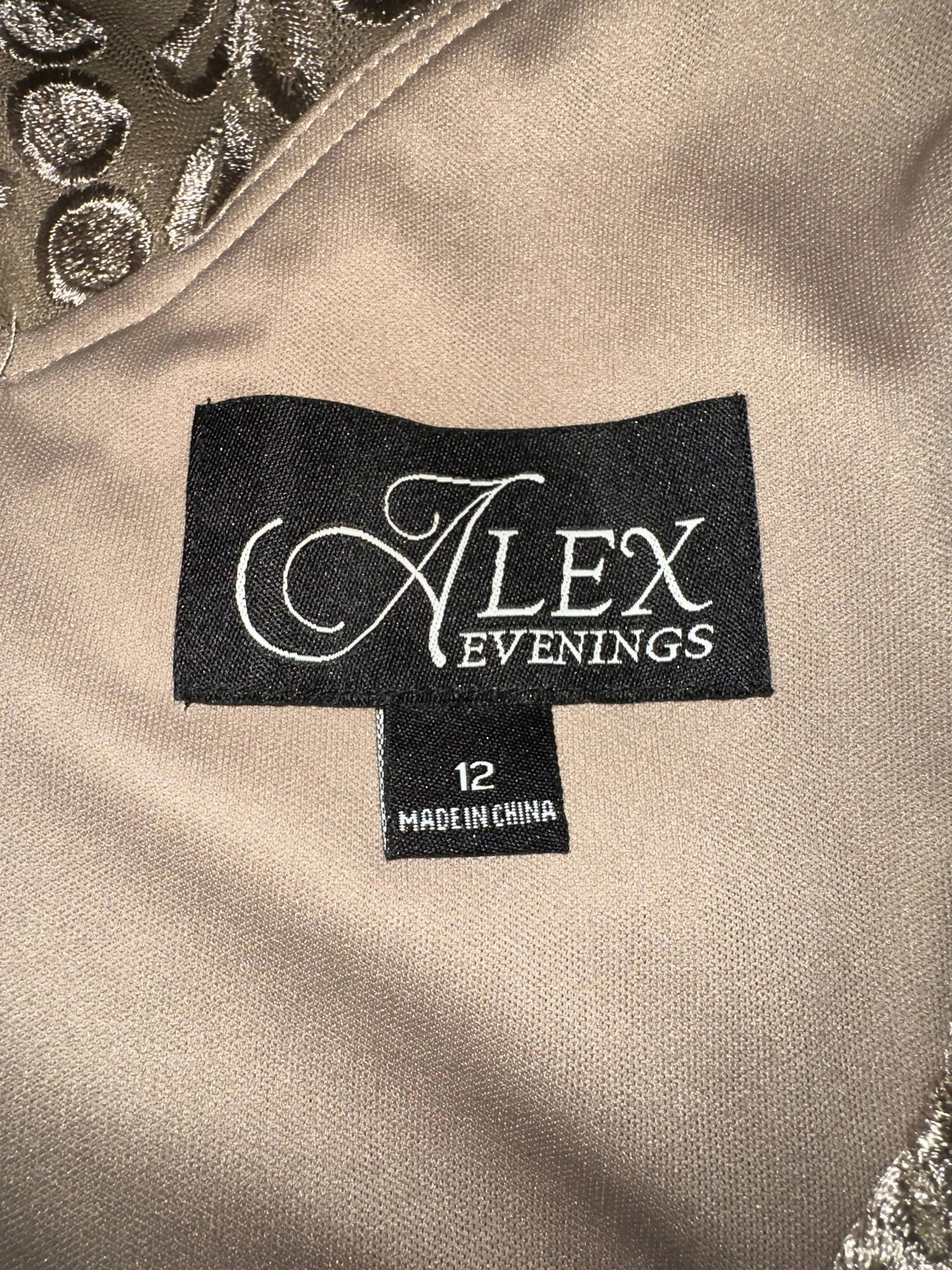 Alex Evenings - Tan Flare Bottom Dress