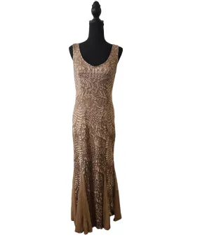 Alex Evenings - Tan Flare Bottom Dress