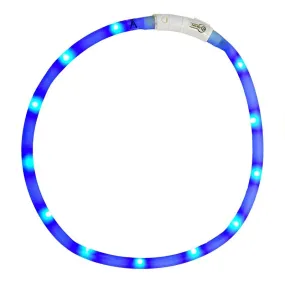 Ancol USB Rechargeable Flashing Dog Collar Blue