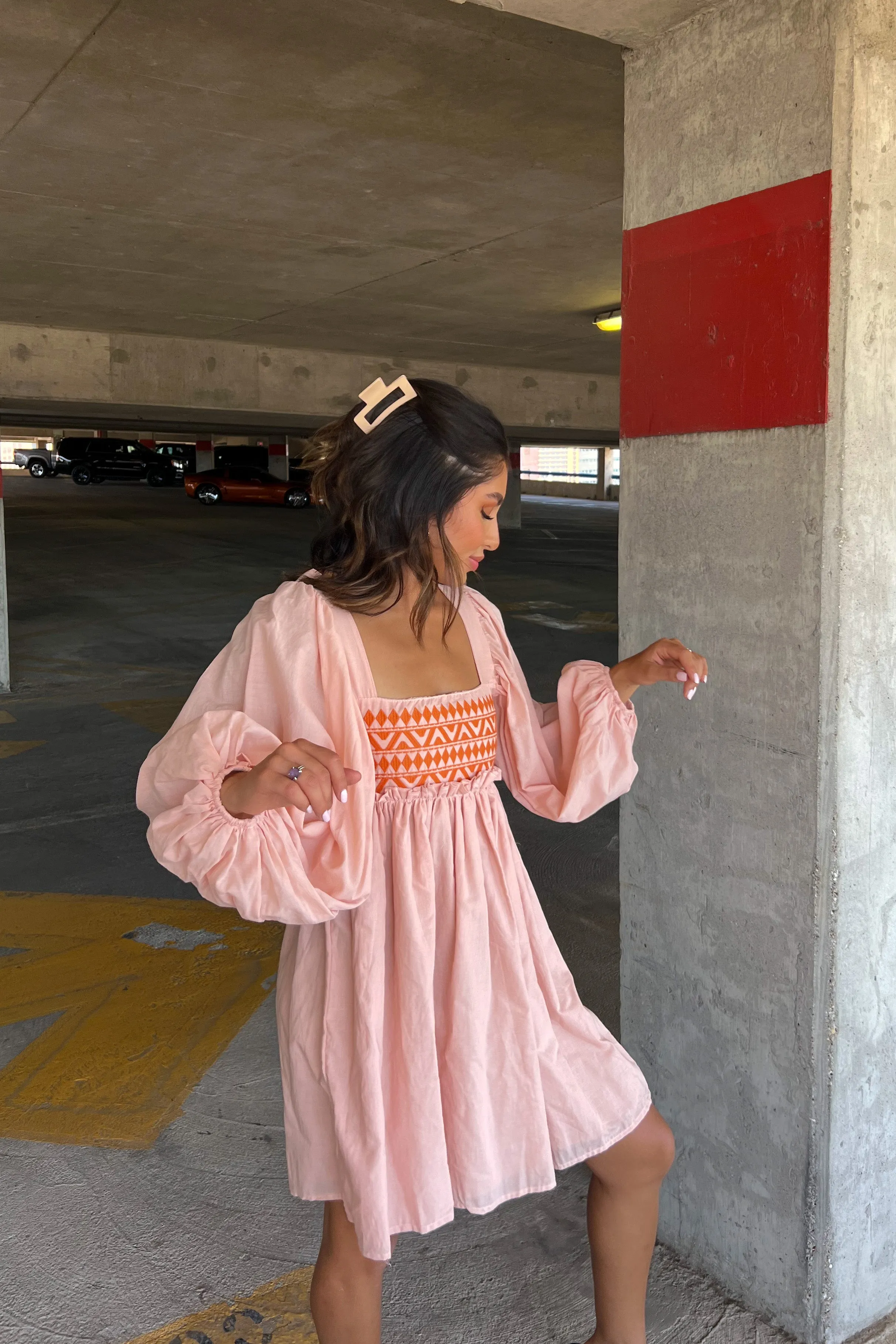 Arabella Embroidered Babydoll Dress