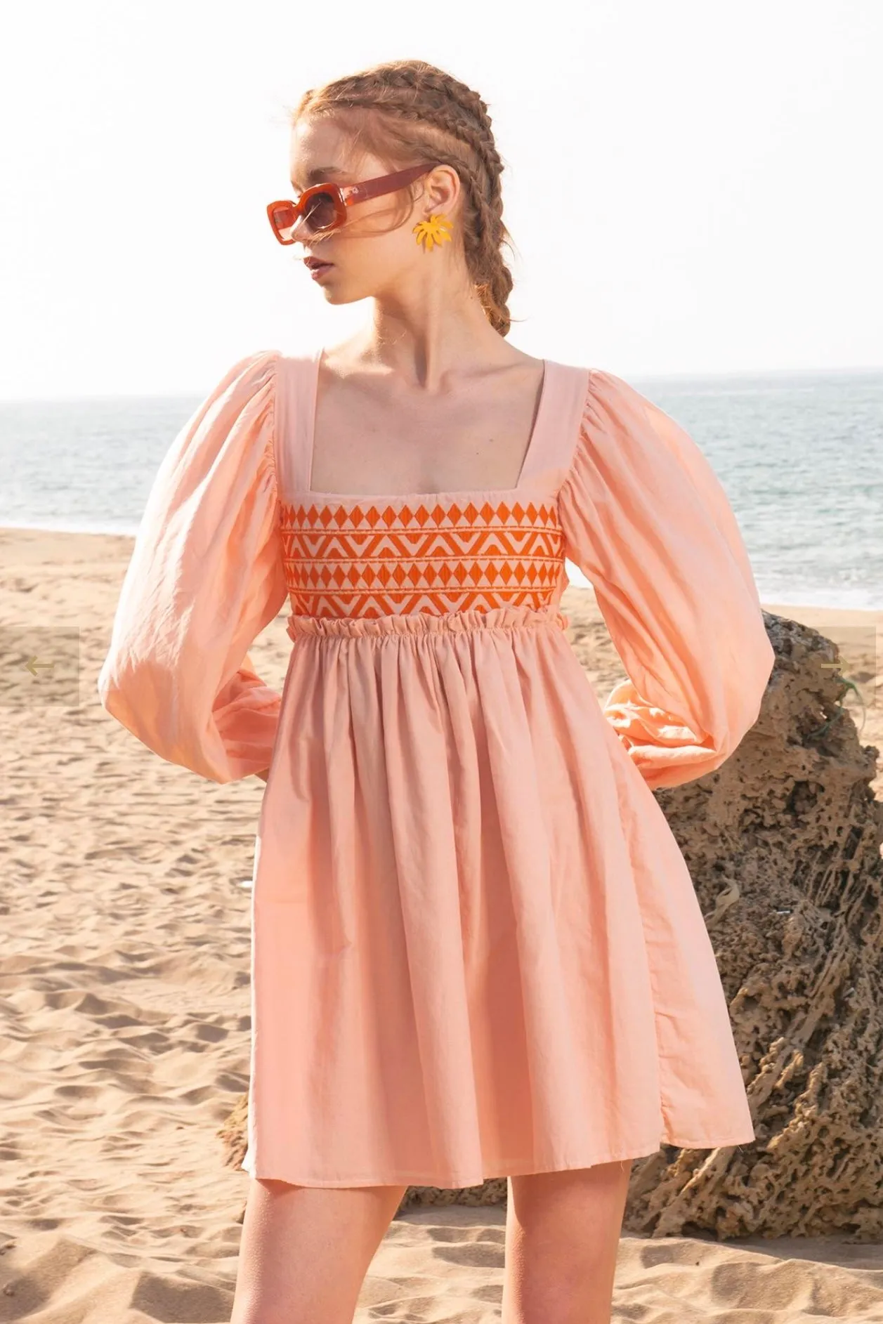 Arabella Embroidered Babydoll Dress