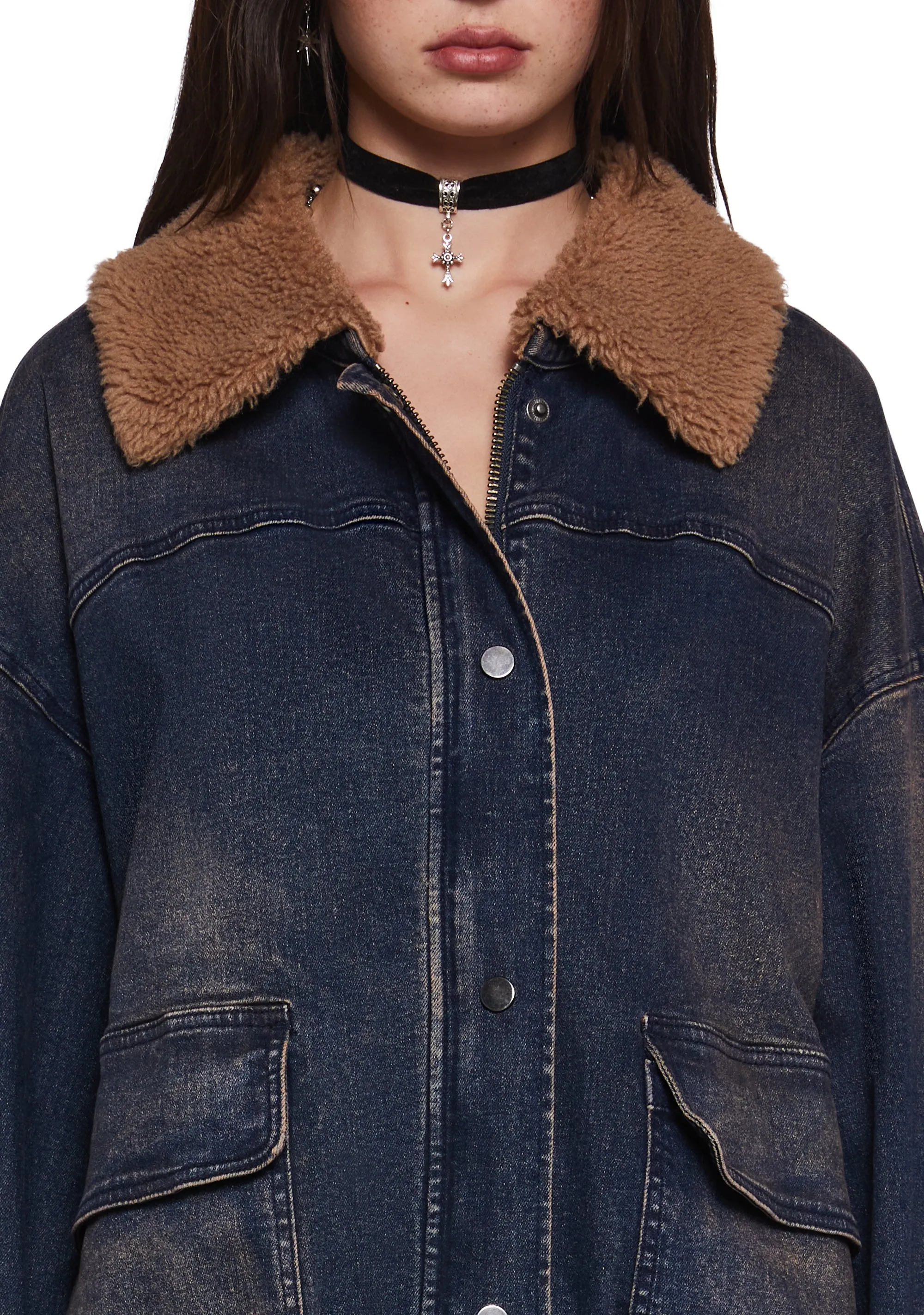 At The Diner Denim Bomber Jacket
