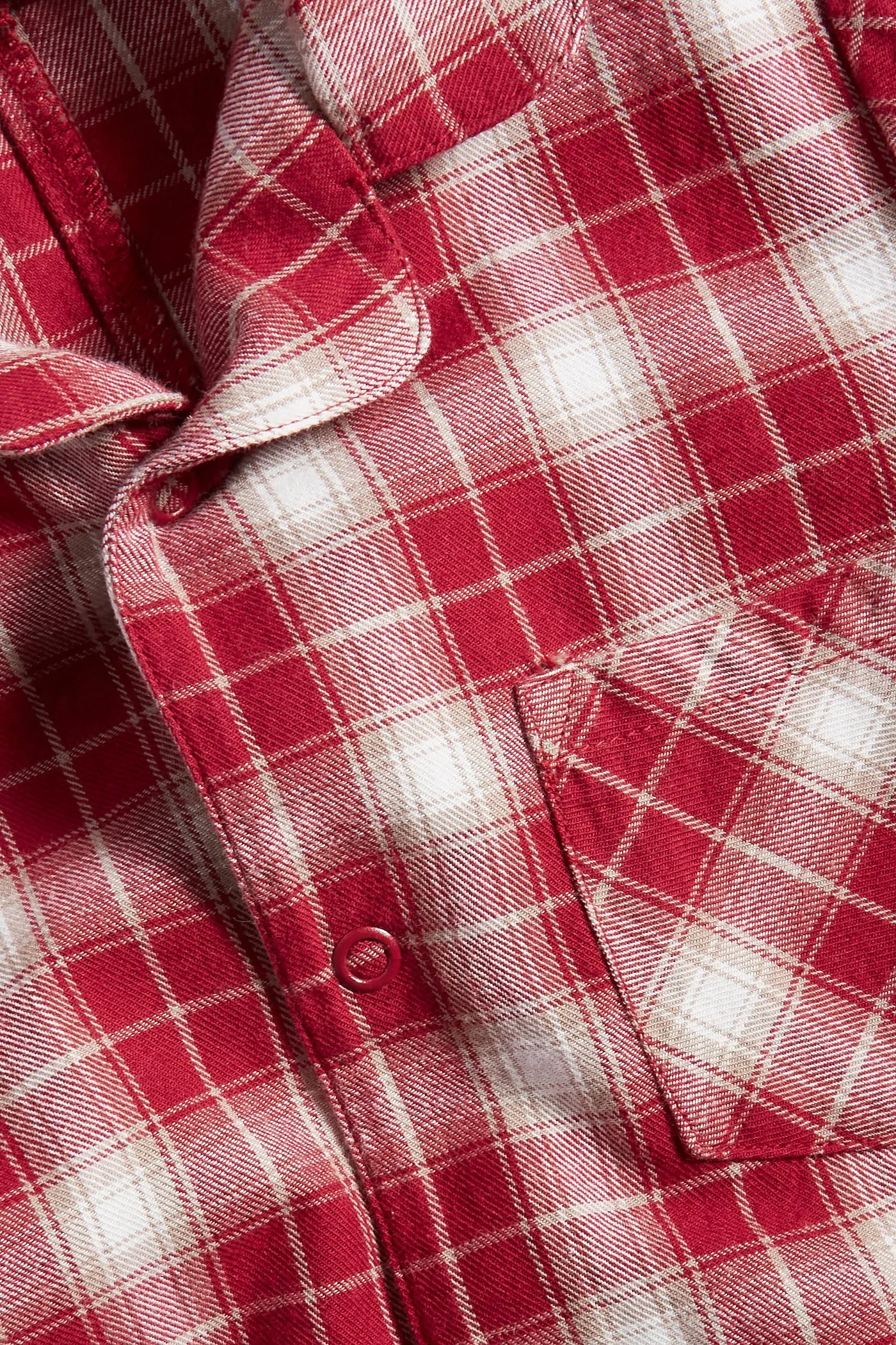 Baby red checked sleepsuit
