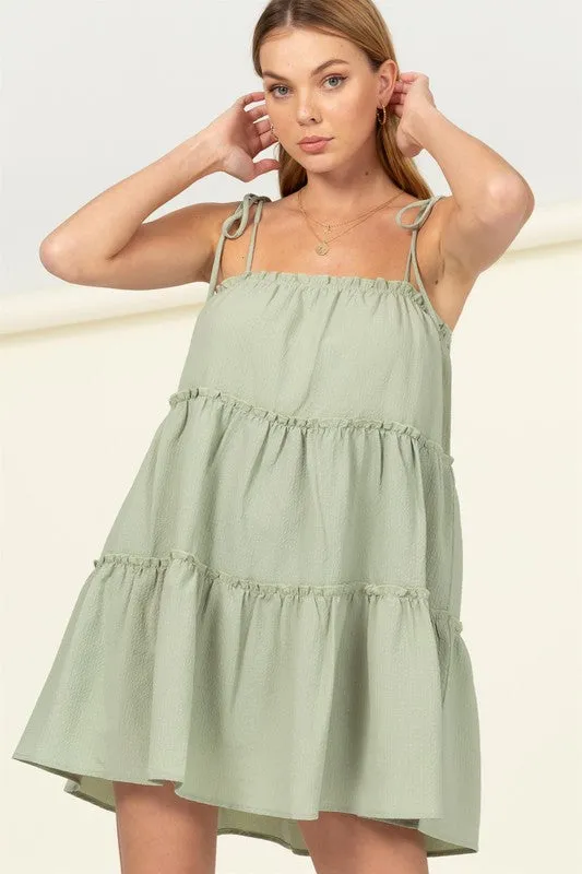 Better Days Tiered Mini Dress