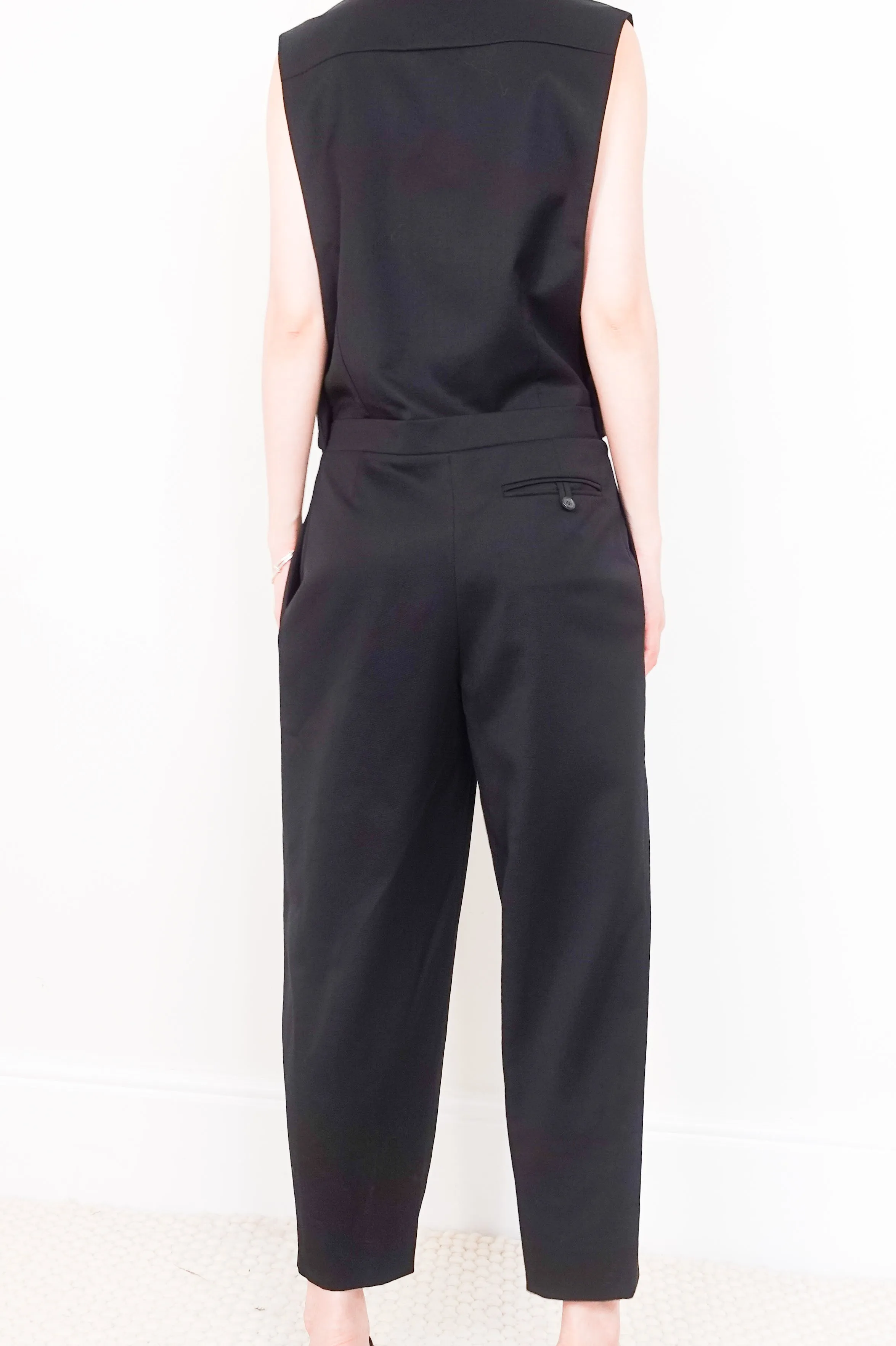 Black wool jumpsuit RRP £300