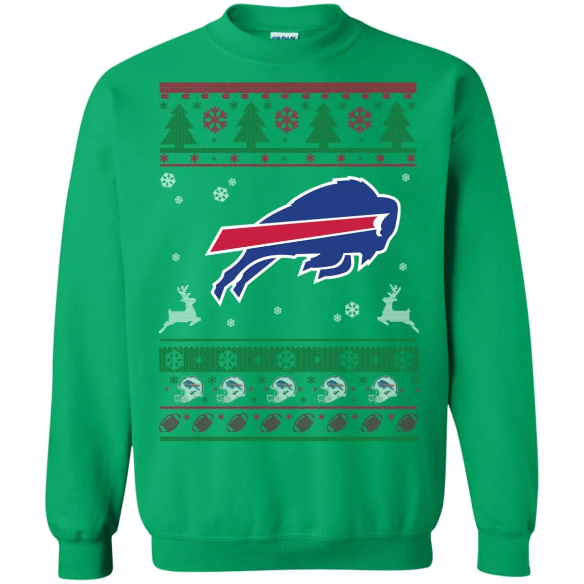 Buffalo Bills Logo Football Teams Ugly Christmas Sweater Unisex Crewneck Pullover Sweatshirt