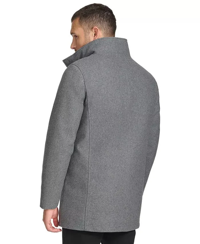 Calvin Klein Men's Urban Walker Coat Faux Fur Detachable Collar Grey 2XL XXL