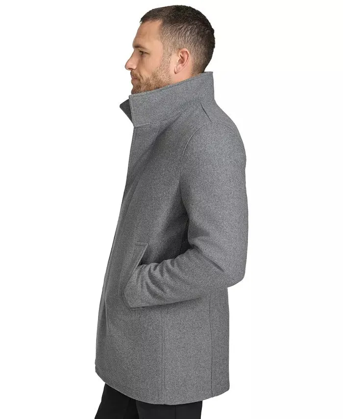 Calvin Klein Men's Urban Walker Coat Faux Fur Detachable Collar Grey 2XL XXL