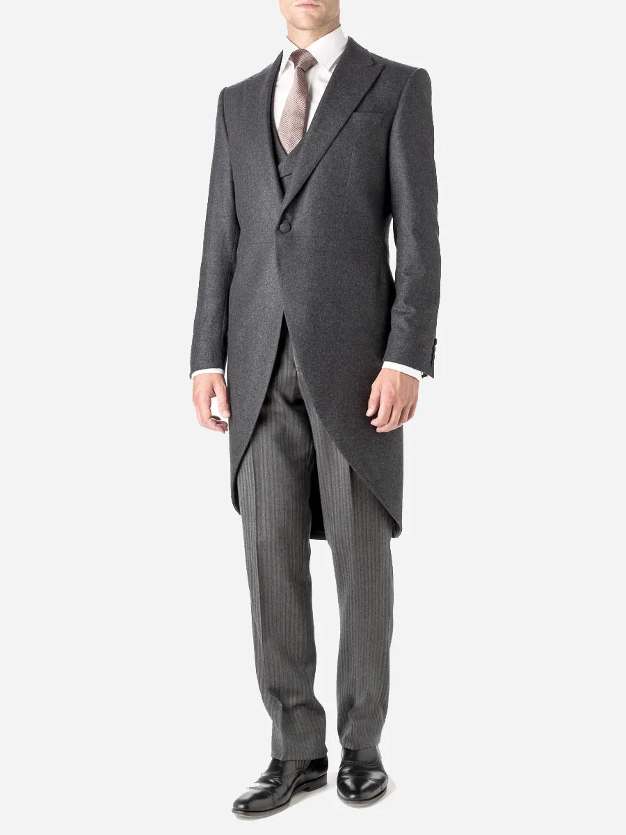 Charcoal Shaftesbury Cashmere Wool Morning Coat