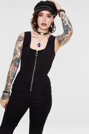 Cord Progression Flare Jumpsuit