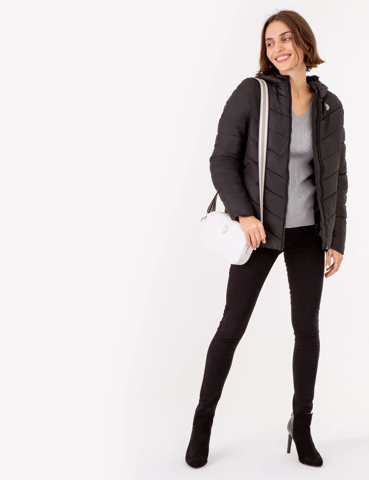 COZY FUR LINED HOODED PUFFER JACKET