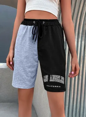 Elastic Drawstring Shorts Casual Sweatpants