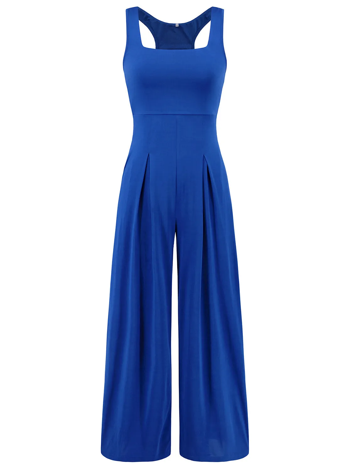 Elegant Square Neck Wide Strap Jumpsuit