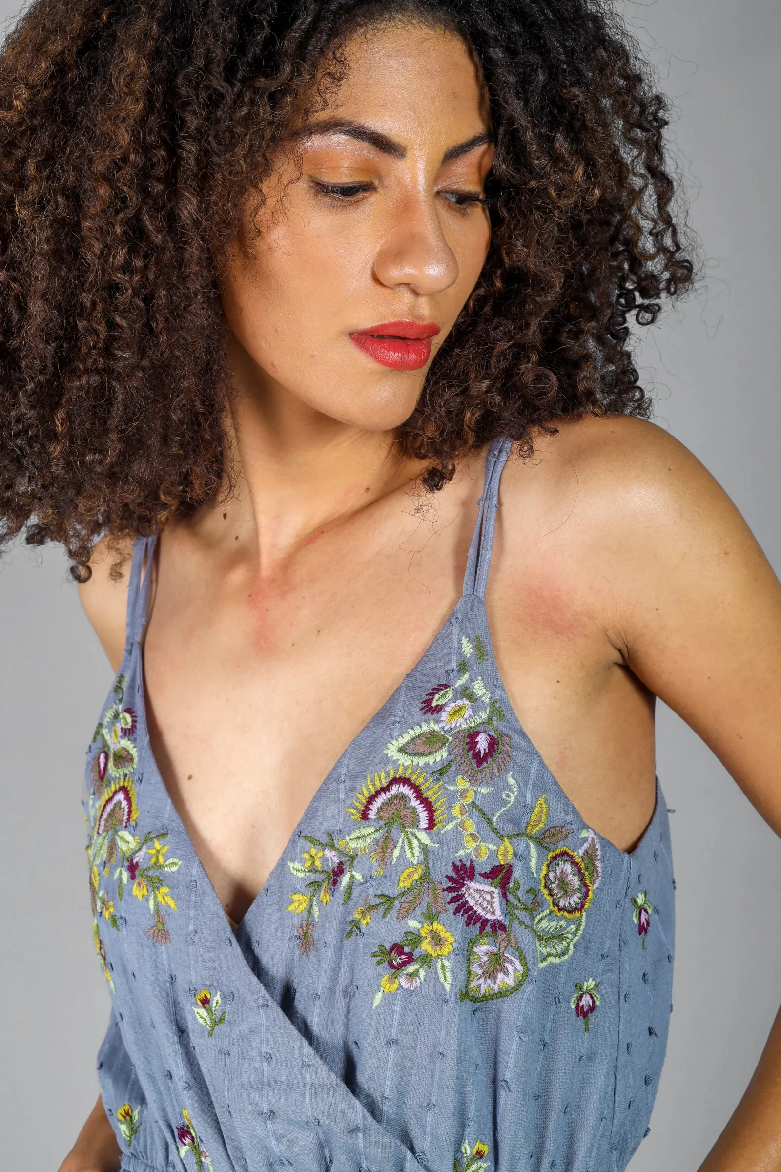 Evelyn Embroidered Cute Romper