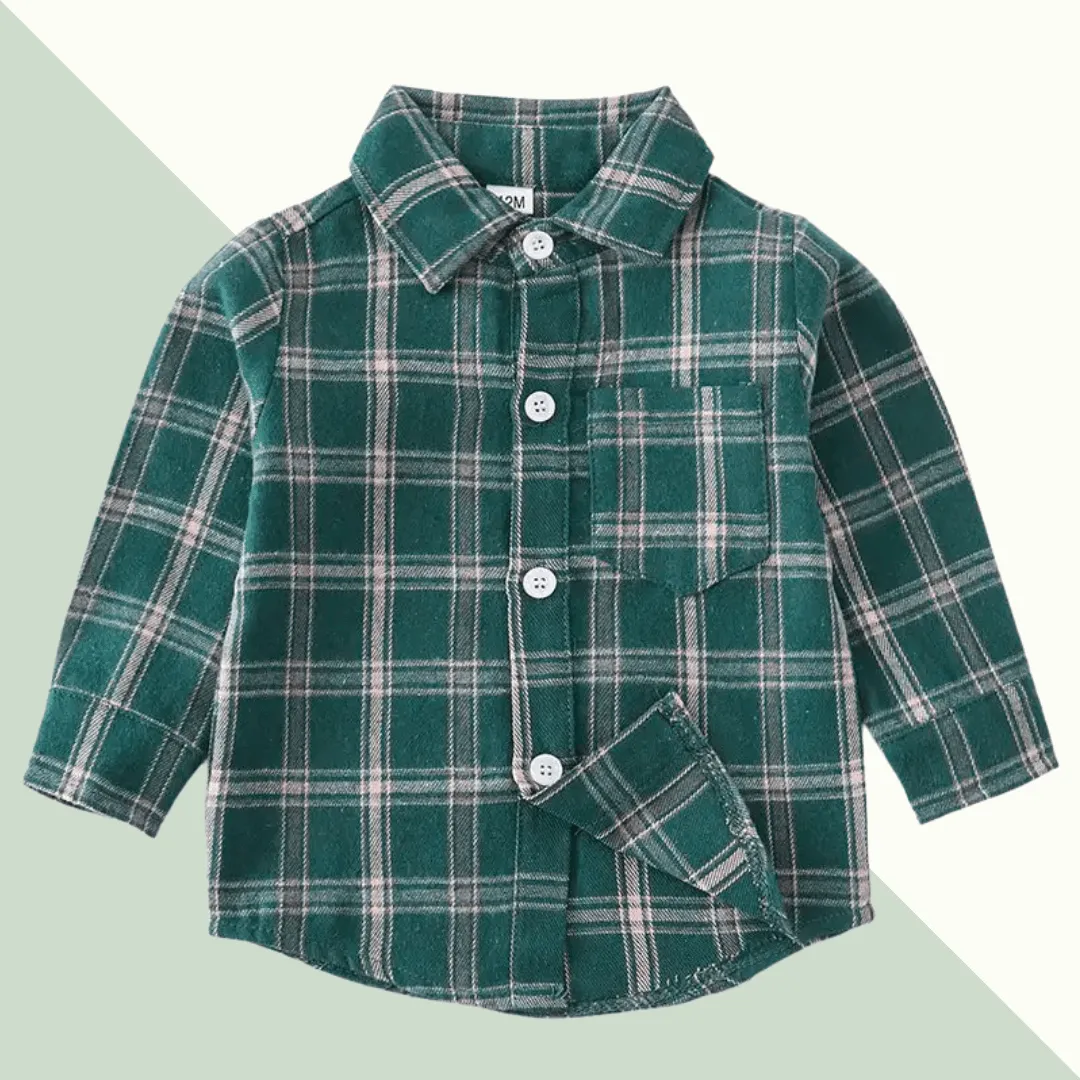 Forest Plaid Flannel Button-Down