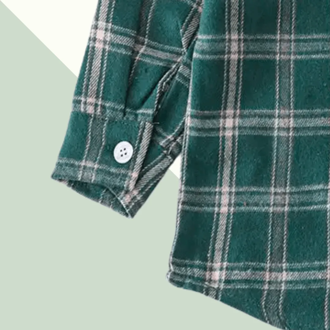 Forest Plaid Flannel Button-Down