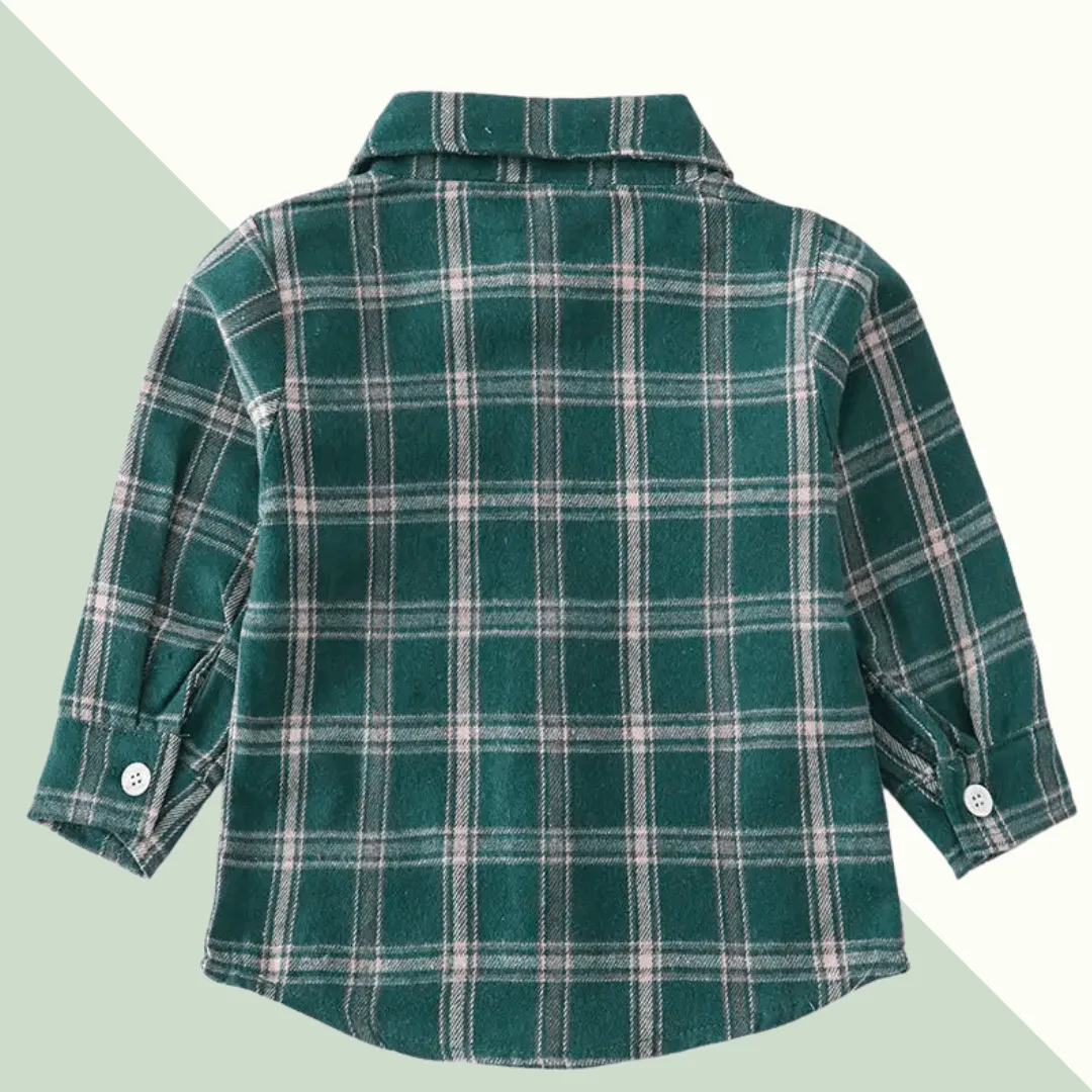 Forest Plaid Flannel Button-Down