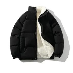 Frevord - Puffer Jacket Heren met Fleece Voering, Winddicht, Warm & Geïsoleerd
