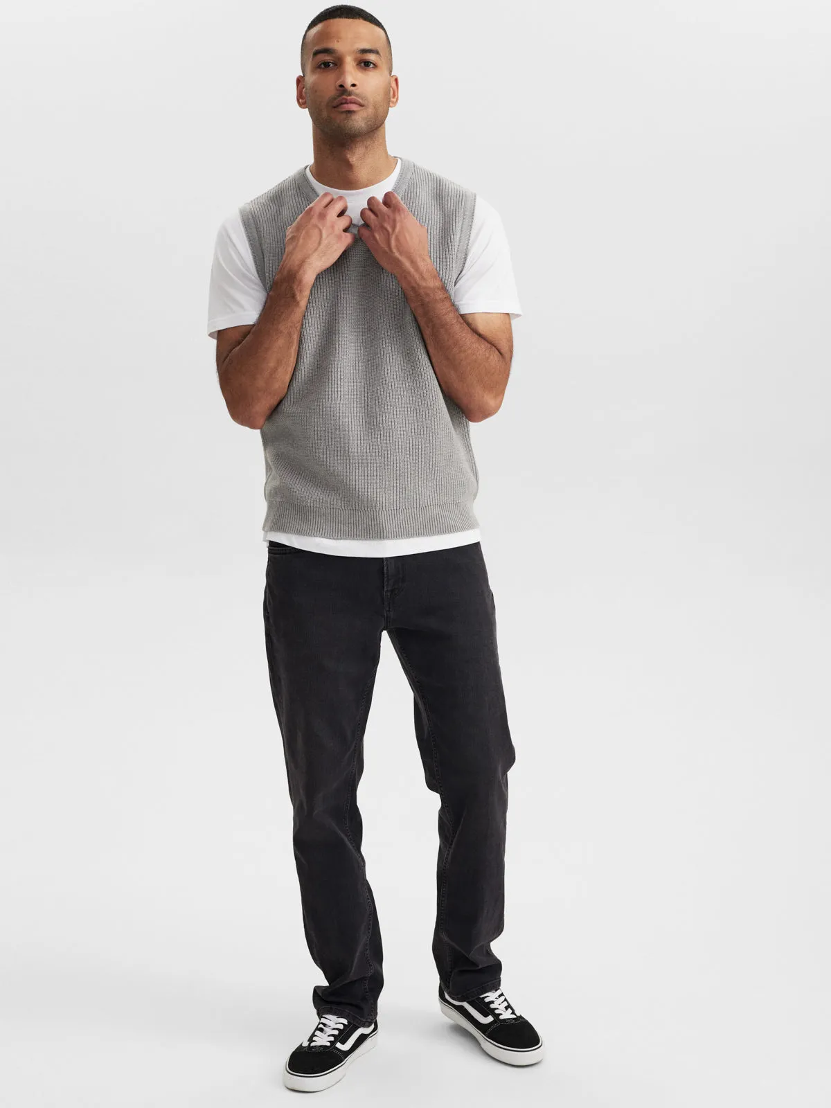 GABBA / Herren-Strick / Cape Vest Knit