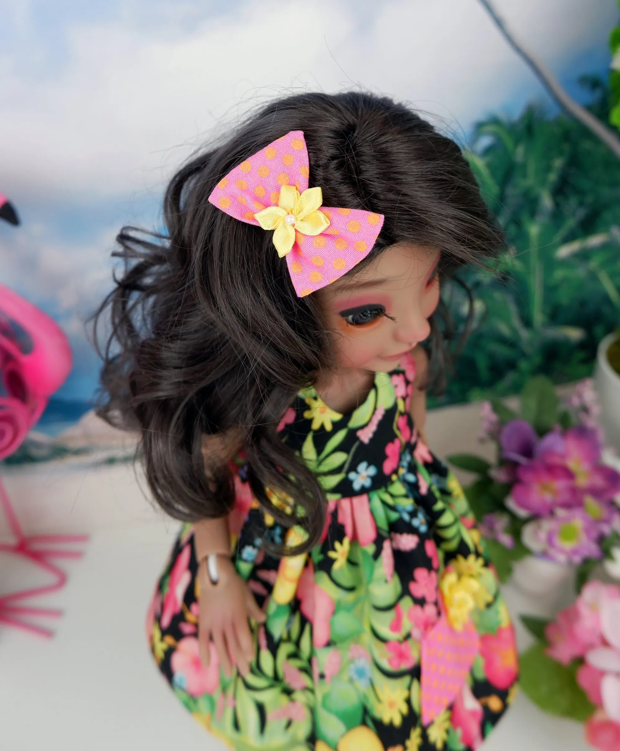 Garden Paradise - dress with sandals for Ava BJD doll