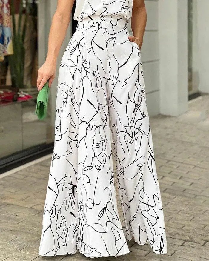 Halter Neck Long Summer Jumpsuit