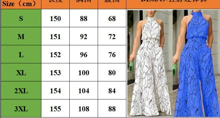 Halter Neck Long Summer Jumpsuit