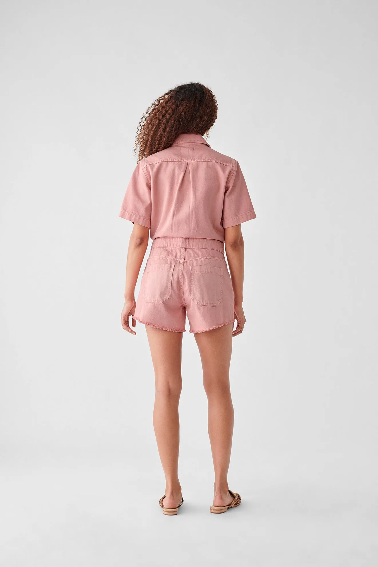 HANNAH ROMPER BURNT CORAL