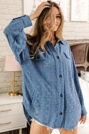 IP4500-50 | OVERSIZED LACE SHACKET WITH FRONT POCKETS