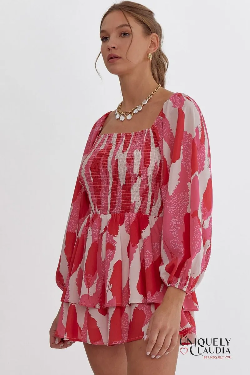 Joni Tiered Long Sleeve Romper