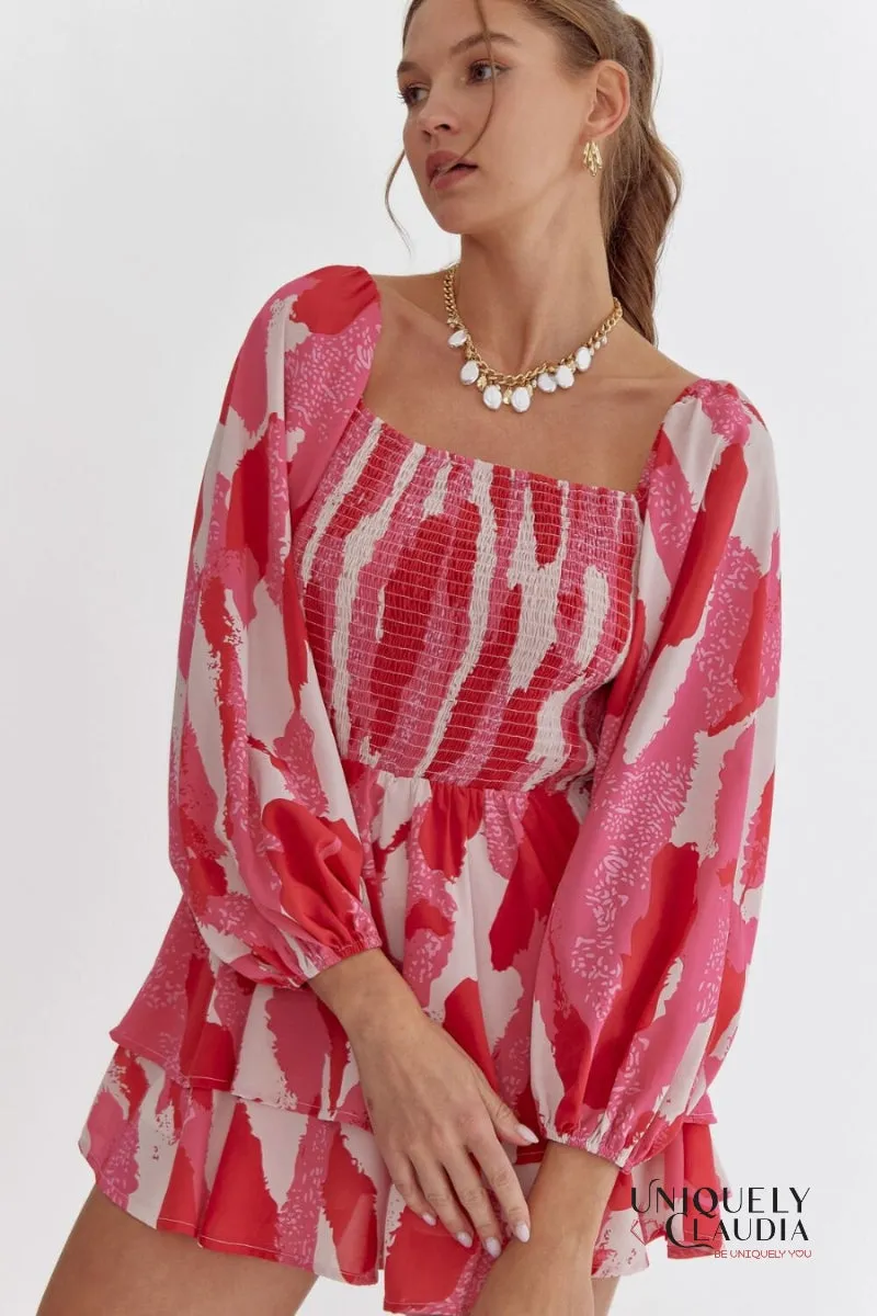 Joni Tiered Long Sleeve Romper