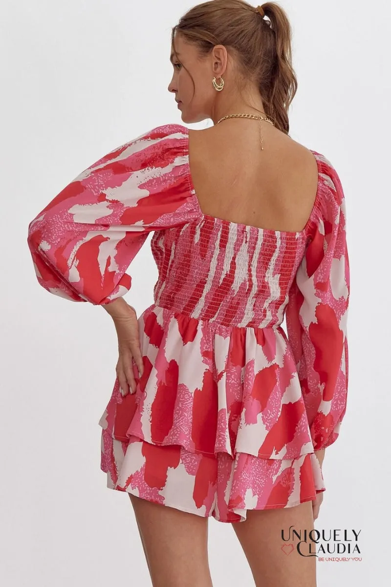 Joni Tiered Long Sleeve Romper