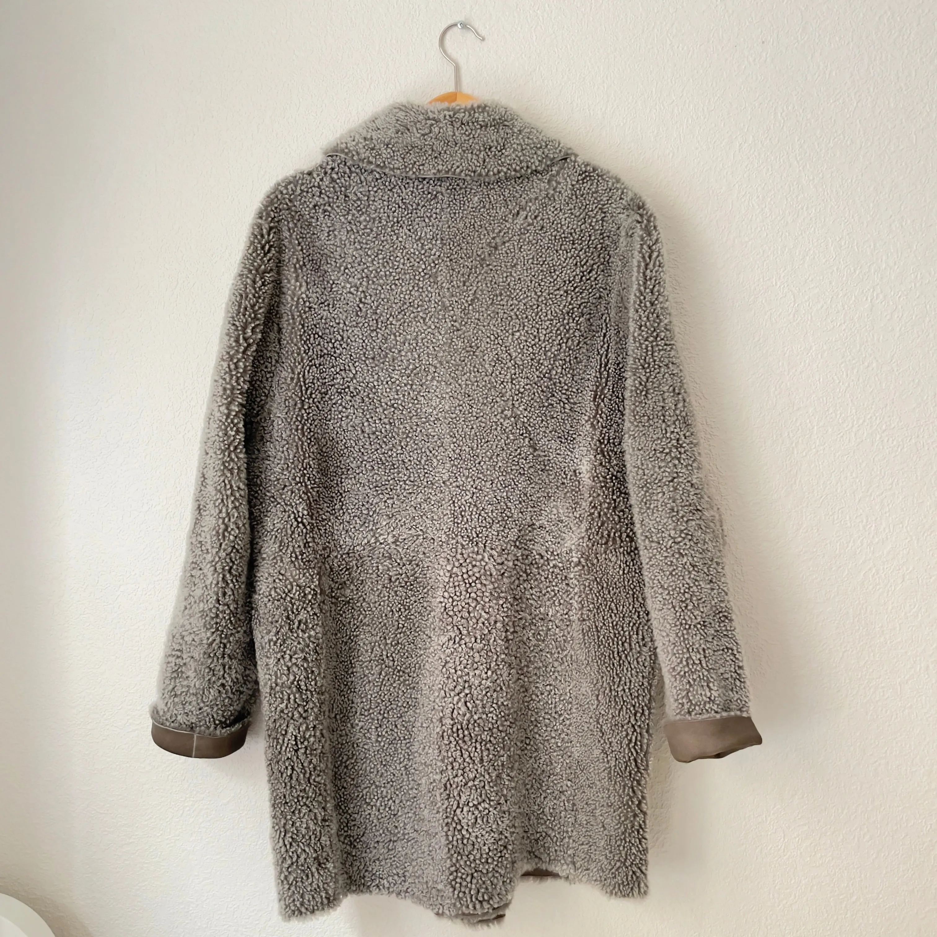 Lambskin Pea Coat - real fur