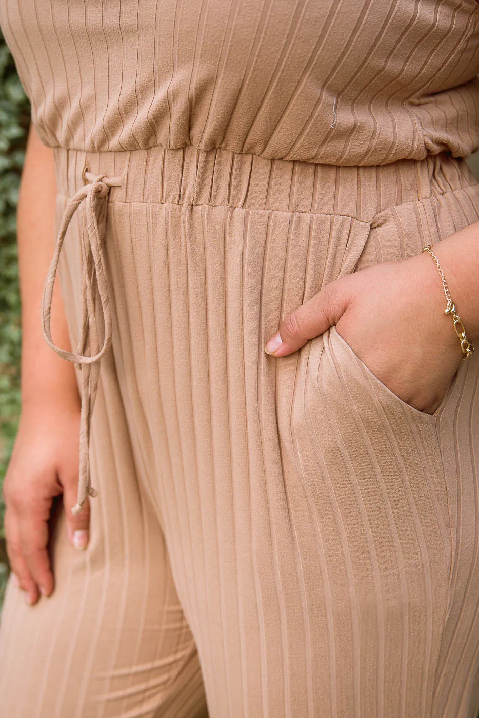 Make it Mine Jumpsuit in Tan