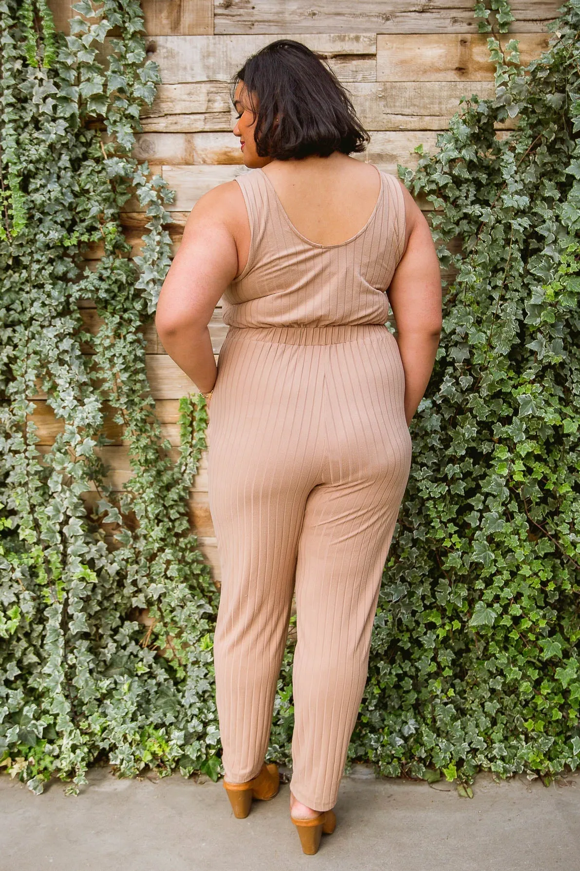 Make it Mine Jumpsuit in Tan