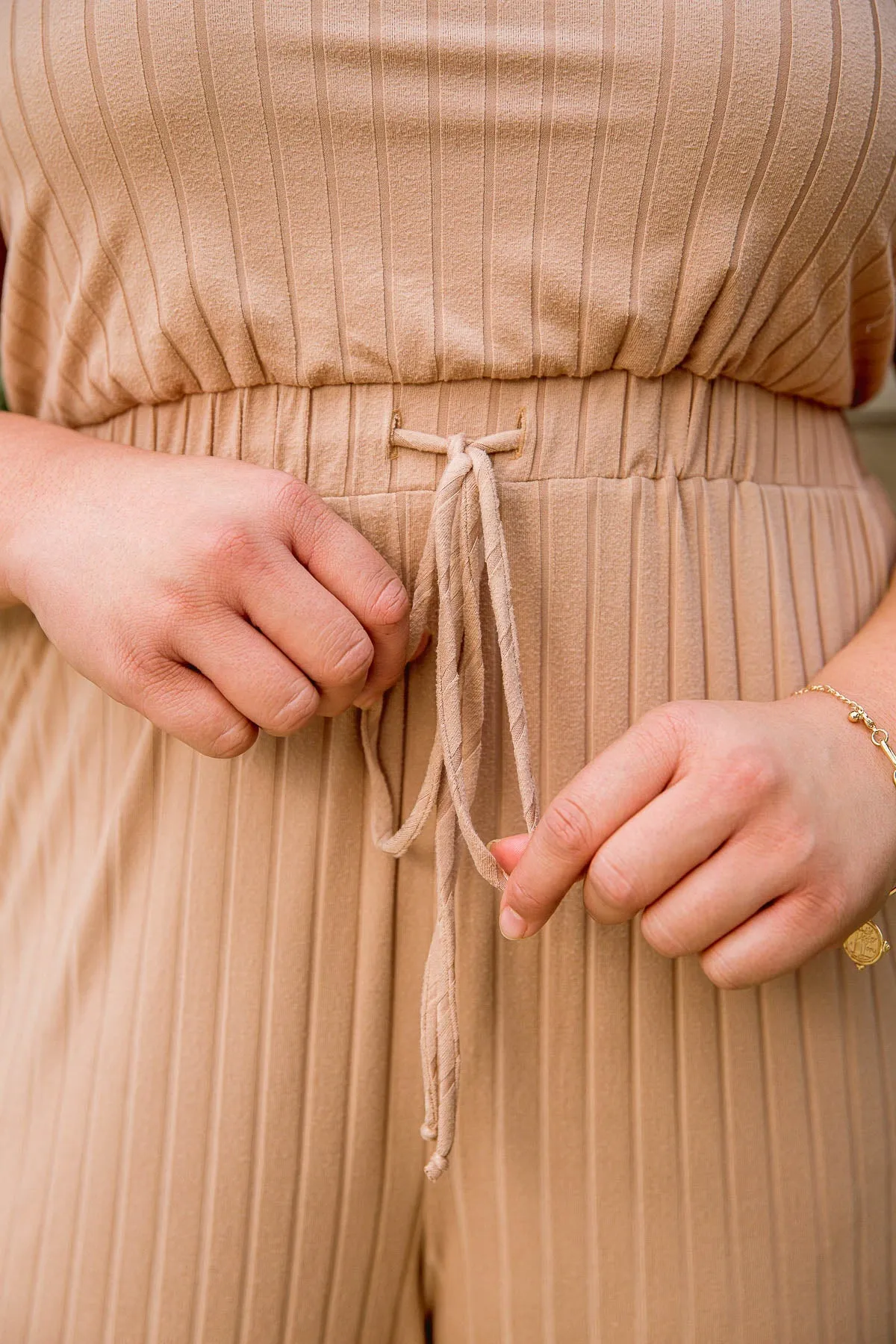 Make it Mine Jumpsuit in Tan