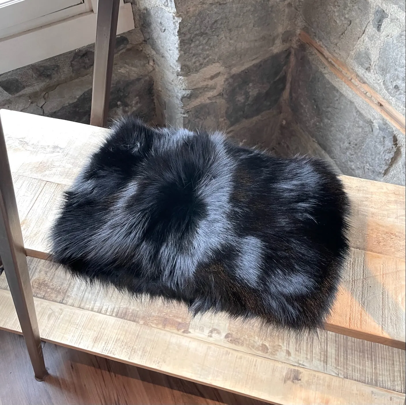 Marni Black Fox Fur Collar
