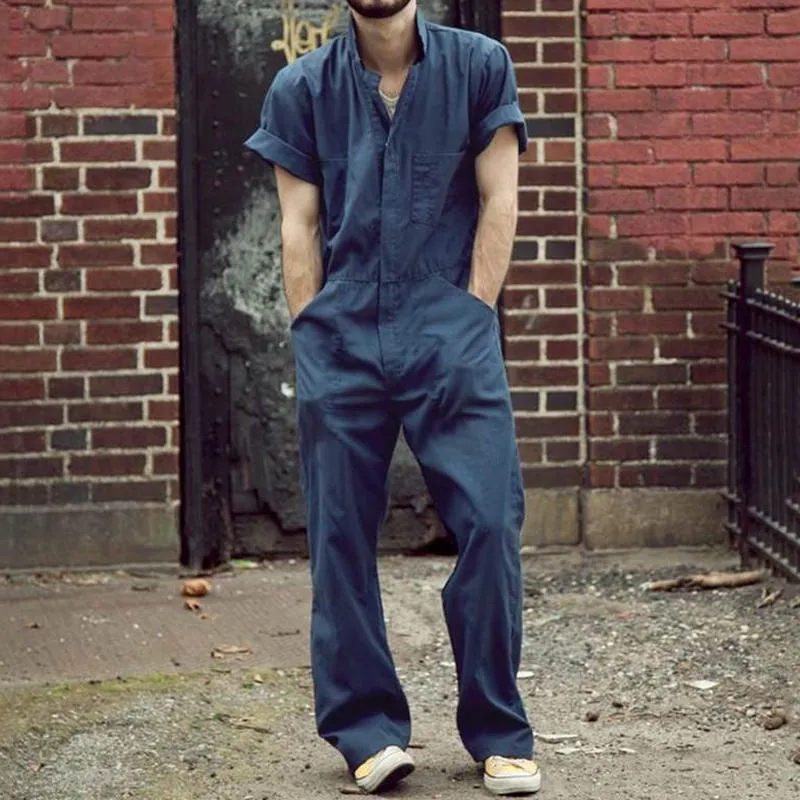 Men's Casual Multi-Pocket Cargo Jumpsuit Overall 32278228Y