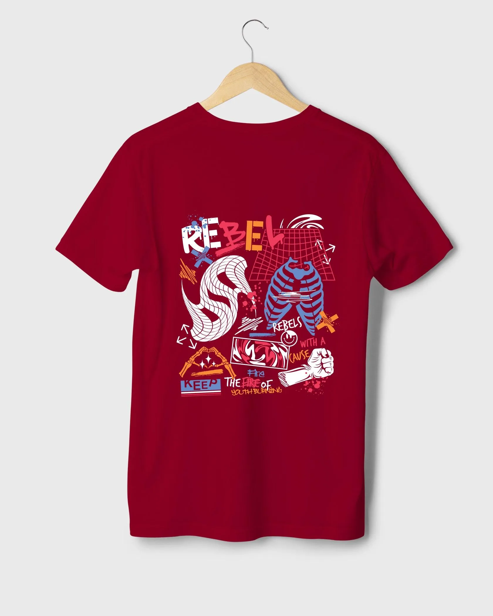 Mens Regular Tshirt Funky Funky Rebel
