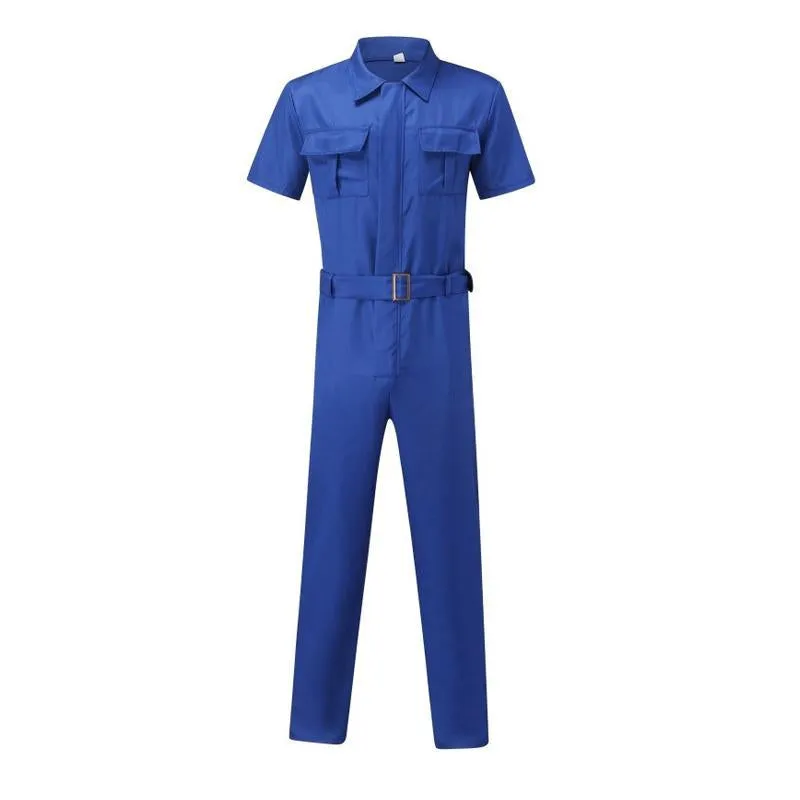 Men's Workwear Solid Color Jumpsuit 85674394X