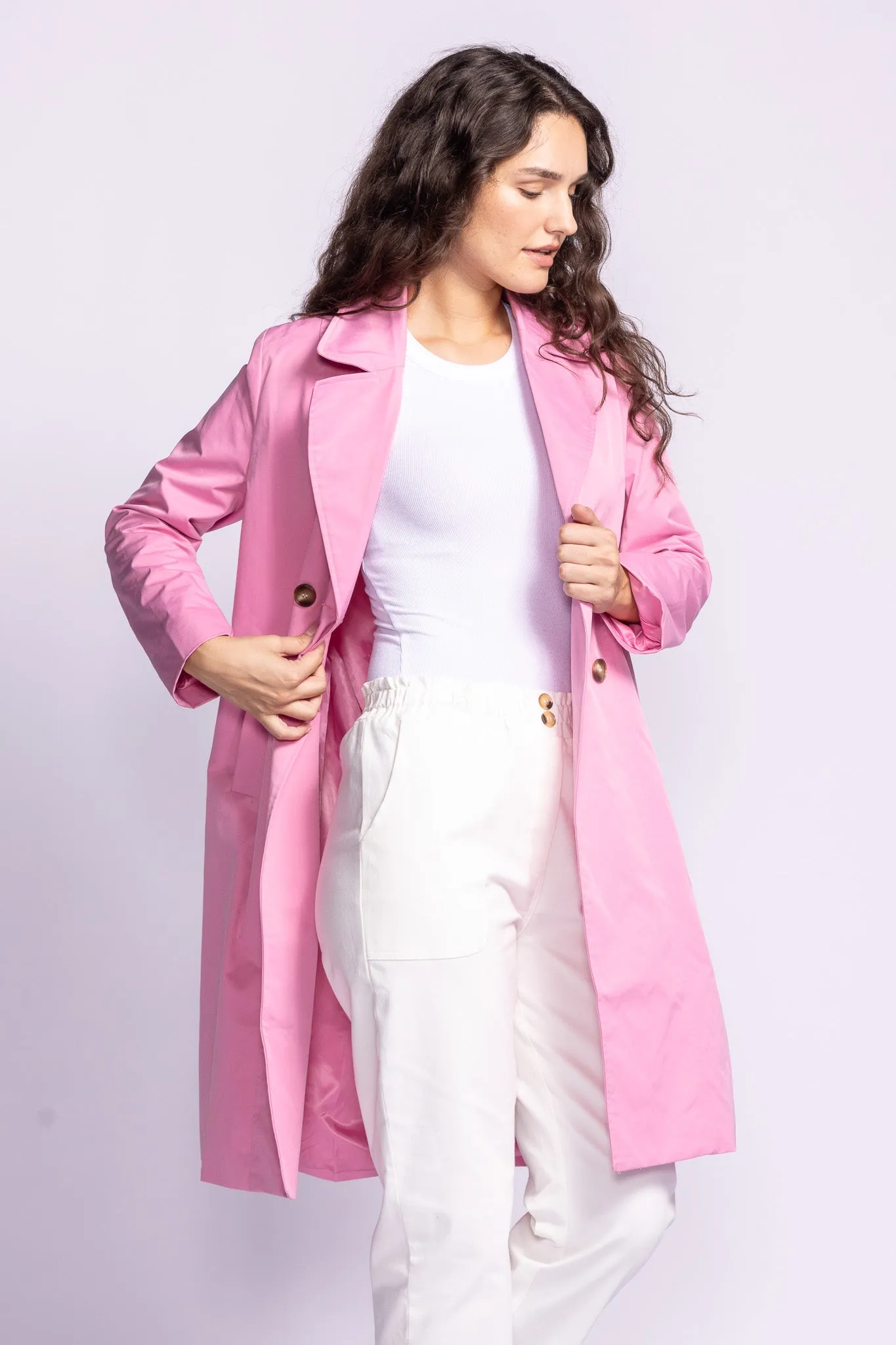 Montana Trench Coat - Pink