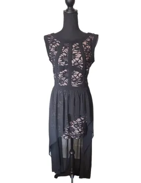 Morgan & Co. - Laced Peplum Shimmer Dress