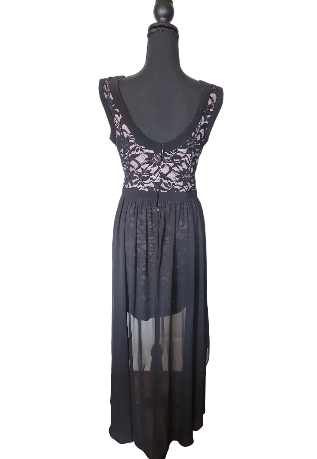Morgan & Co. - Laced Peplum Shimmer Dress