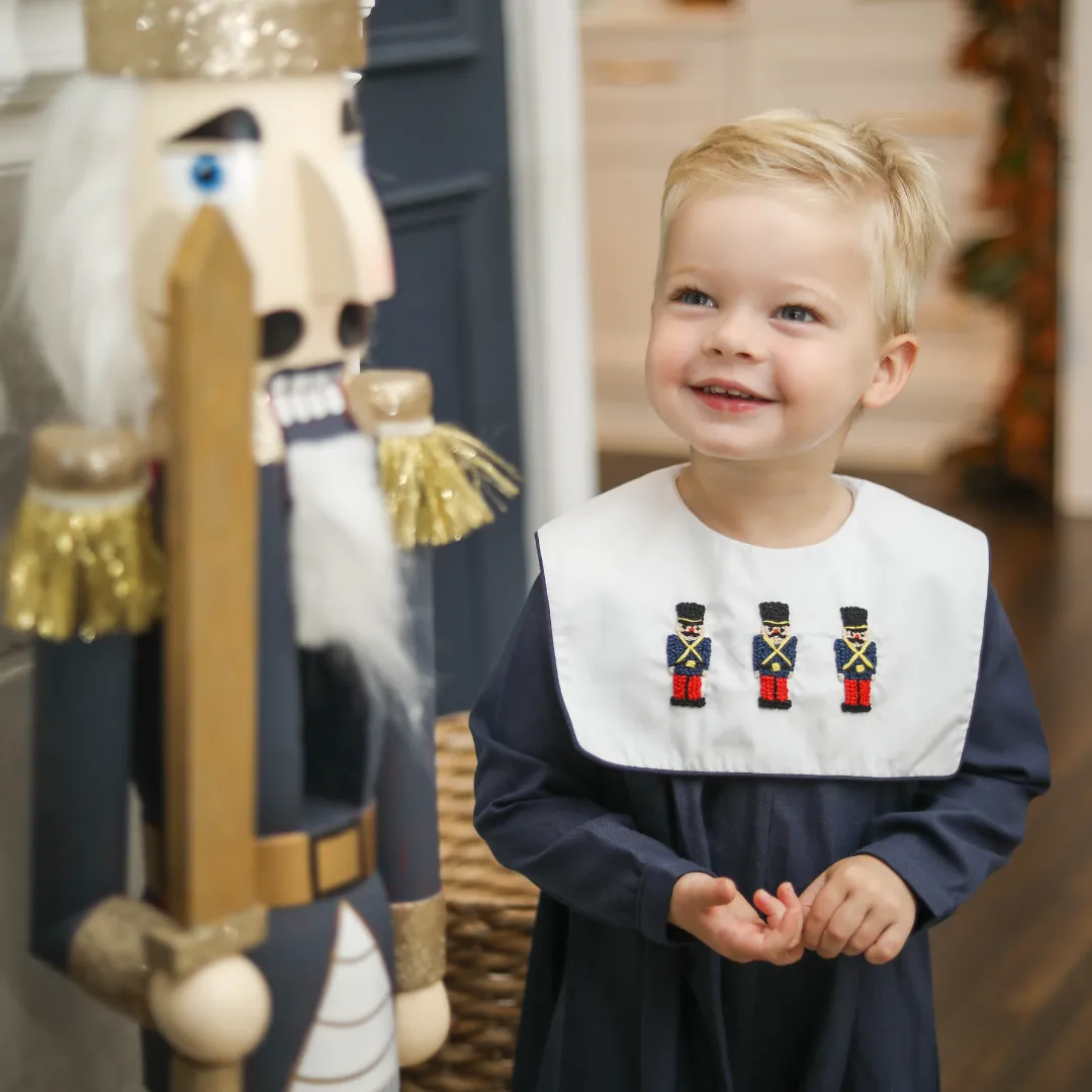 Navy Oxford Toy Soldier Romper