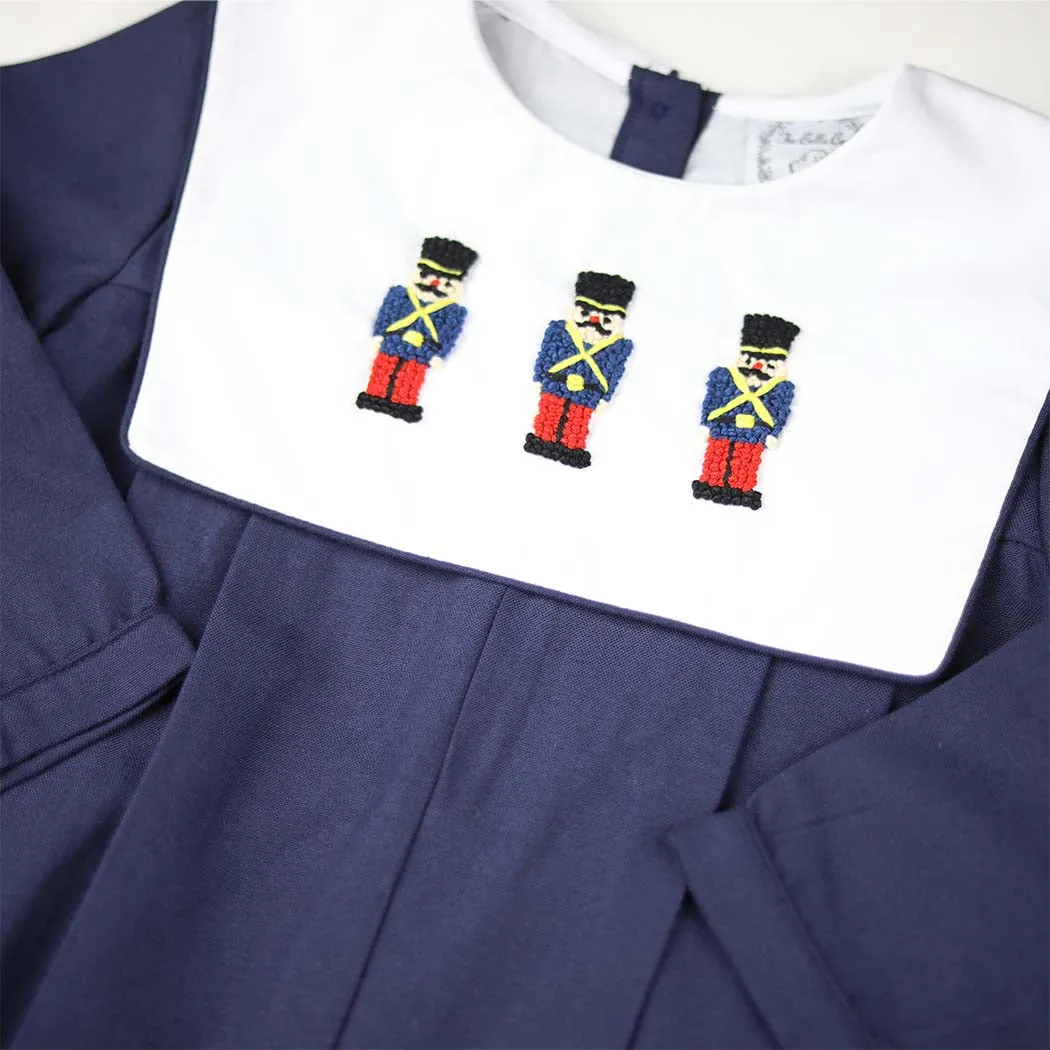 Navy Oxford Toy Soldier Romper