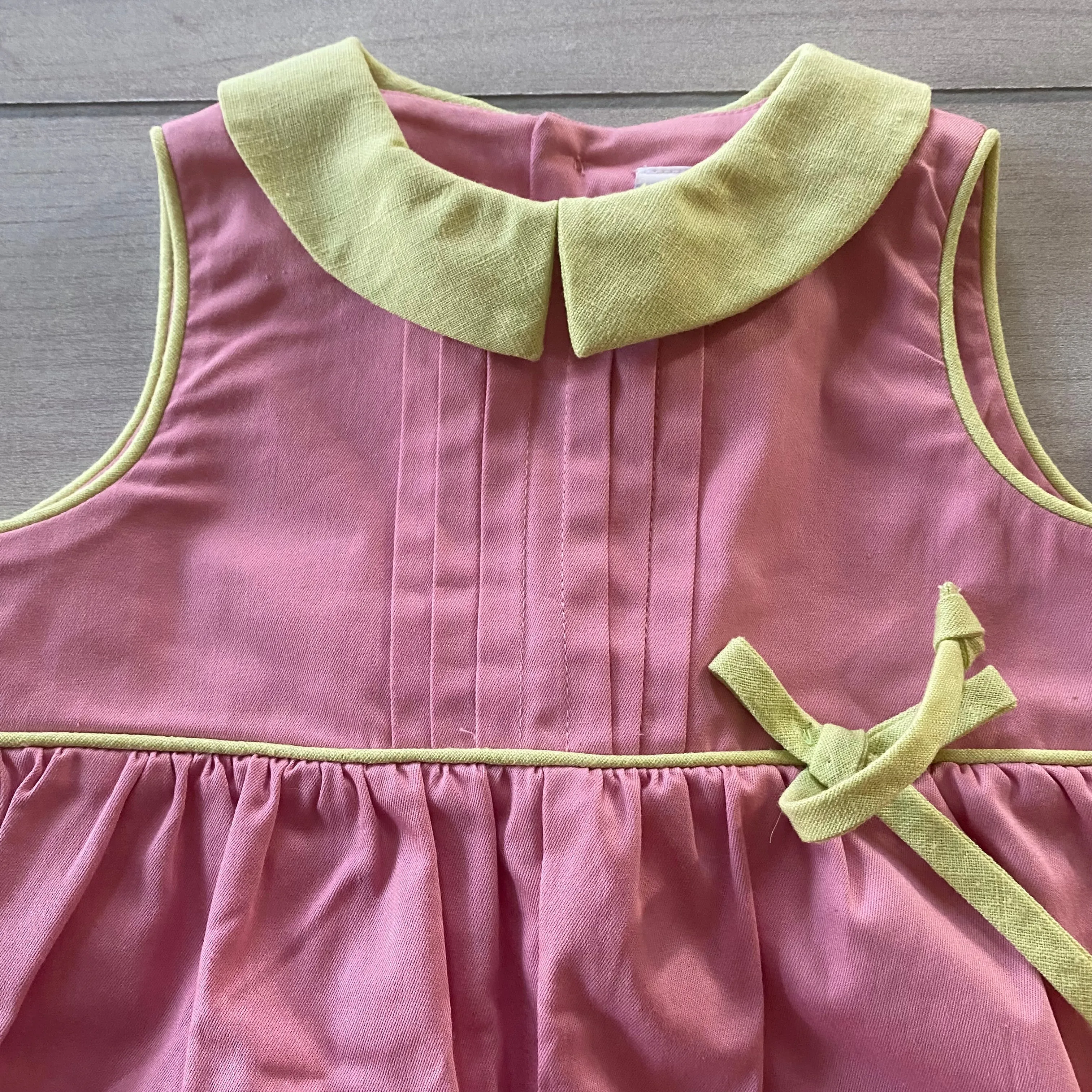 NEW Hartstrings Pink Green Trim Romper