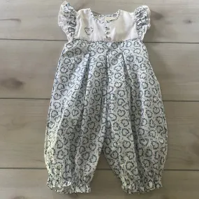 NEW Zu Dainty Heart Floral Pattern Bubble Romper
