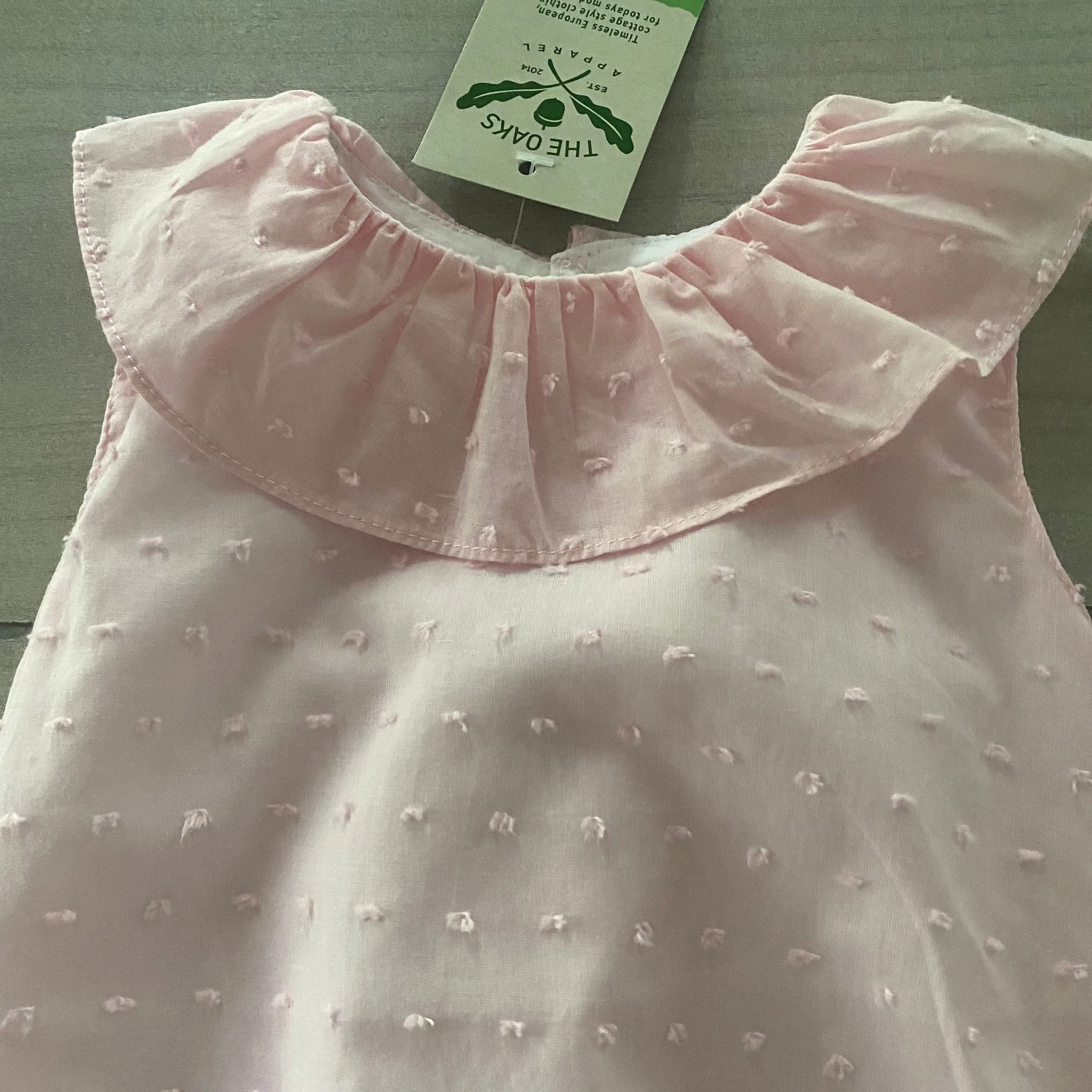 NWT The Oaks Apparel Pink Bubble Romper